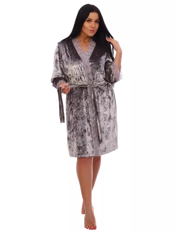 Пеньюар женский "Малахит" серый