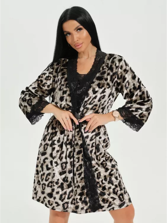 Малахит пеньюар (леопард)