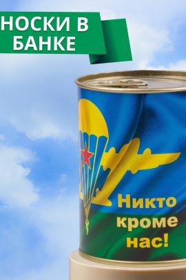 Носки мужские в банке №GL1721 "ВДВ - Никто кроме нас"