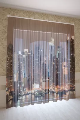 Фототюль 10823 коричневый последний размер