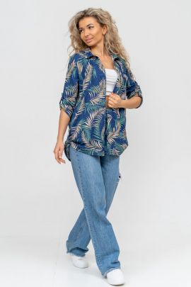 Рубашка 65739 синий последний размер