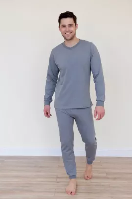 Нательное белье мужское с начесом темно-серый последний размер